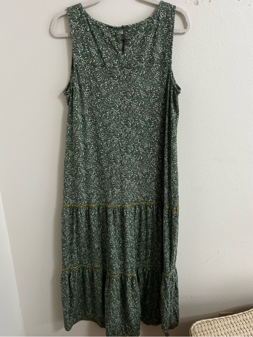 J. Jill Green Printed Sleeveless Maxi Dress - Picture 6 of 8